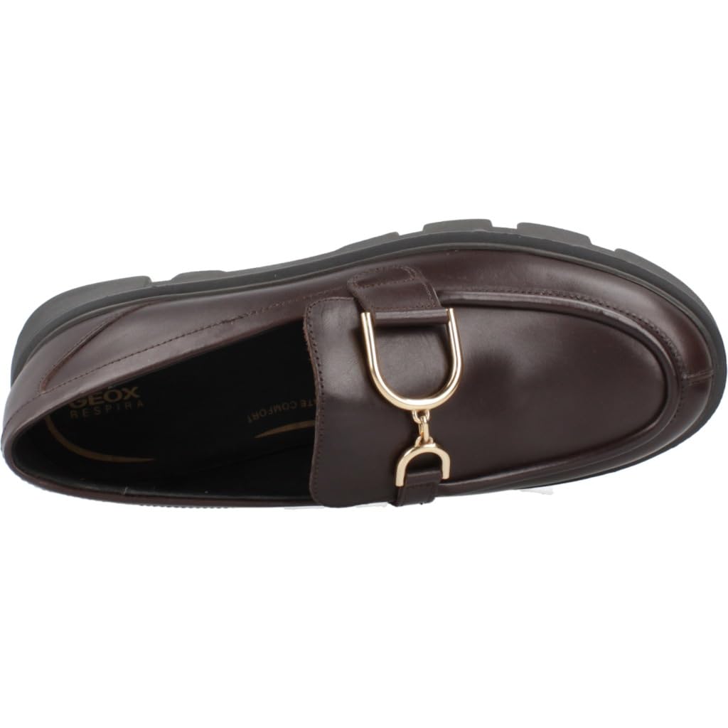 Geox D Vilde H, Mocasin Mujer, café, 38 EU