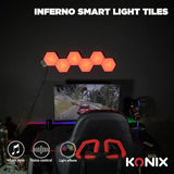 Konix Drakkar Pack de iluminación LED gaming Inferno 13,2 x 15,1 cm - Iluminación RGBIC - Sincronización musical - Compatible con Alexa y Google Home