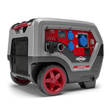 Briggs Y Stratton Generador inversor portátil de gasolina Quiet Power Technology Series Q6500 de energía limpia, Ultra Silencioso y Ligero, Negro, Plateado, 6500 Vatios/5000 Vatios