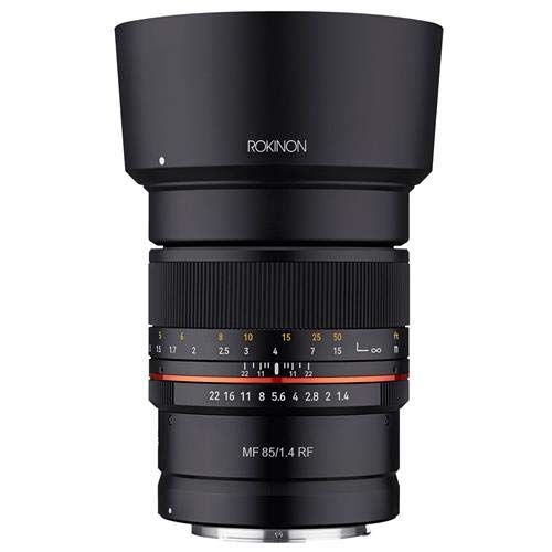 ROKINON Teleobjetivo Sellado de Alta Velocidad F1.4 de 85 mm para cámaras Canon R sin Espejo
