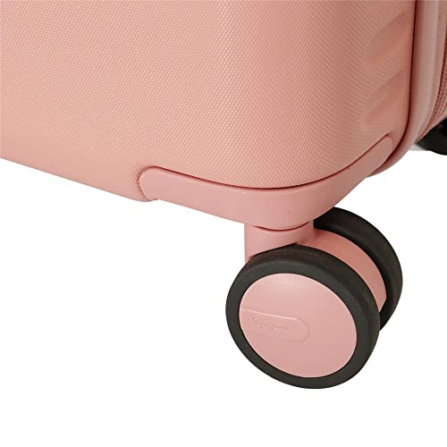 Pepe Jeans Chest Maleta de cabina rosa 40x55x20 cms Rígida ABS Cierre TSA integrado 37L 3,22 kgs 6 Ruedas dobles Equipaje de Mano