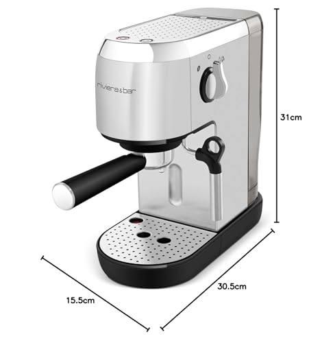 Riviera-et-Bar - Máquina de espresso compacta (acero inoxidable, BCE350)