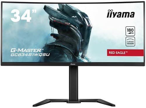 iiyama G-Master GCB3481WQSU-B1 34" VA CURVO UWQHD 180Hz 0.3 ms USB-A Altavoces Altura Ajustable