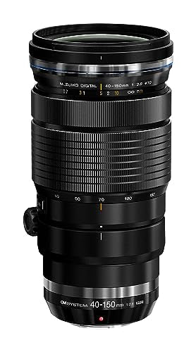 OM SYSTEM Objetivo M.Zuiko Digital ED 40-150mm F2.8 Pro, Teleobjetivo, Adecuado para Todas Las cámaras MFT, Modelos Olympus OM-D y Pen, Serie G de Panasonic, Color Negro, 40-150 mm