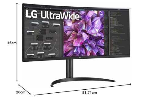 LG 34WQ75C-B - Monitor UltraWide Ultrapanorámico 34 pulgadas, 21:9, Panel IPS: 3440x1440, 300cd/m², 1000:1, sRGB >99%, diag. 86.6cm, entr: HDMIx2, RJ45, 2PBP, Inclinación Ajustable, Color Negro
