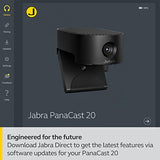 Jabra PanaCast 20 Cámara de videoconferencia 4K – Cámara Web Flexible de solución de vídeo Personal Plug & Play con tecnología IA 4K Ultra-HD, optimización Inteligente de Zoom y iluminación