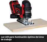 Einhell Professional Sierra de calar de batería TP-JST 18/135 Li BL Power X-Change (18V, 135mm profundidad de corte en madera, 26mm altura de carrera, sin escob., asa T-Style, 3 hojas, sin batería)