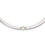 Emporio Armani Collar de acero inoxidable plateado para mujer, EGS3255040