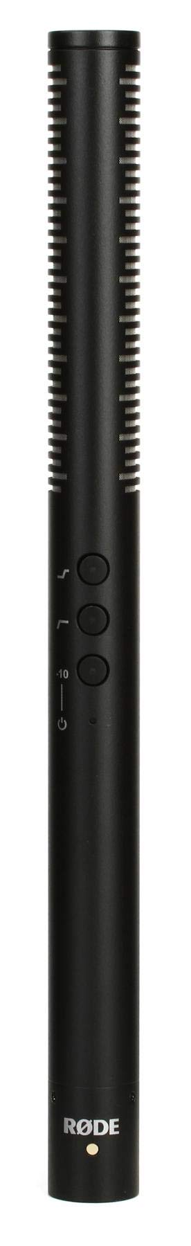 RØDE NTG4+ Micrófono de cañón de condensador supercardioide de doble alimentación versátil RØDE NTG4+ con interruptor de refuerzo de alta frecuencia, filtro paso alto y atenuador para grabación en exteriores, foley y locuciones
