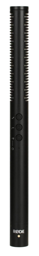 RØDE NTG4+ Micrófono de cañón de condensador supercardioide de doble alimentación versátil RØDE NTG4+ con interruptor de refuerzo de alta frecuencia, filtro paso alto y atenuador para grabación en exteriores, foley y locuciones