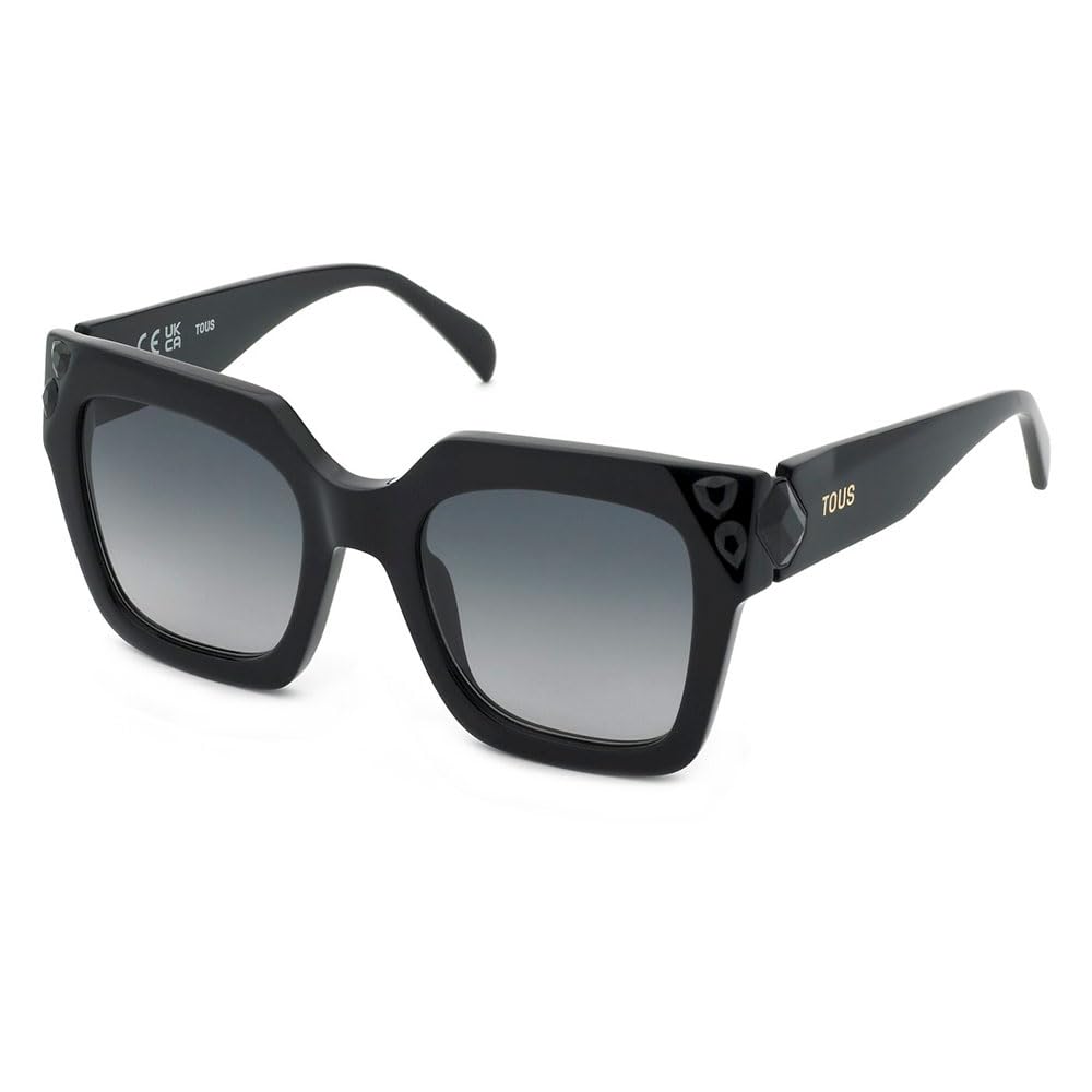 Tous, SUNGLASSES, STOC83V-52-0700, SHINY BLACK, Female