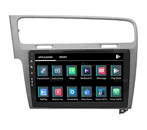 Radio de Coche para Volkswagen Golf 7 Gris Satinado Android GPS Bluetooth WiFi USB Dab+ Touchscreen 10" 8core Carplay AndroidAuto