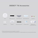 ECOVACS DEEBOT T10, Robot Aspirador con Mopas vibratorias (OZMO Pro 3.0), 3000Pa, reconocimiento de obstáculos con IA (AIVI 3.0), mapeo 3D, batería de 5200 mAh, Asistente de Voz YIKO