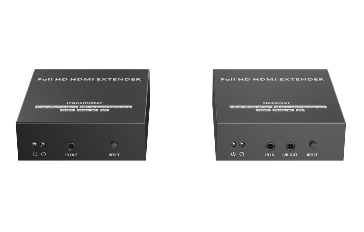 PremiumCord Extensor HDMI Sin Comprimir Para 150 m Sobre Lan, Sobre Ip, Full HD 1080p 60Hz, HDR10, HDCP 1.4, Transmisión Ir, Carcasa Metálica