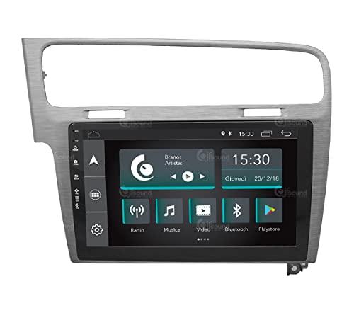 Radio de Coche para Volkswagen Golf 7 Gris Satinado Android GPS Bluetooth WiFi USB Dab+ Touchscreen 10" 4core Carplay AndroidAuto