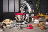 Krups Robot de cocina Master Perfect Gourmet KA631D, 1100 W, 8 velocidades, cuenco de acero inoxidable de 4,6 L, 5 accesorios: juego de hornear, cuenco flexible, acero inoxidable cepillado