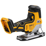 DEWALT DCS335N-XJ, Sierra de calar sin cable 18V, fácil cambio de cuchilla, interruptor de bloqueo, Velocidad de 3200 rpm, Corte madera 135mm, Acero 10mm, Sin batería ni cargador