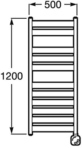 Roca A815499001 Toallero Eléctrico 1200x500mm Cromado