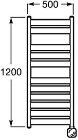 Roca A815499001 Toallero Eléctrico 1200x500mm Cromado