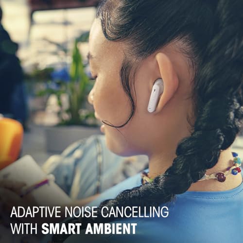 JBL Tune Flex 2, Auriculares inalámbricos Bluetooth y cancelación de Ruido. Autonomía de hasta 48 hrs, IP54 Resistentes al Agua y al Polvo, conexión multipunto, diseño ergonómico y Abierto,Ghost Negro