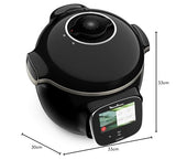 Moulinex Cookeo Touch Wi-Fi CE902 - Freidora de aire sin aceite, 1600 W, capacidad de hasta 6 personas (4 L), 6 programas automáticos, conexión Wi-Fi, libre de PFOA, fácil limpieza, color negro