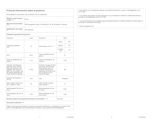 Bosch - Lavavajillas Totalmente Integrable, Serie 2, 45 cm, Blanco, SPV2HKX42E