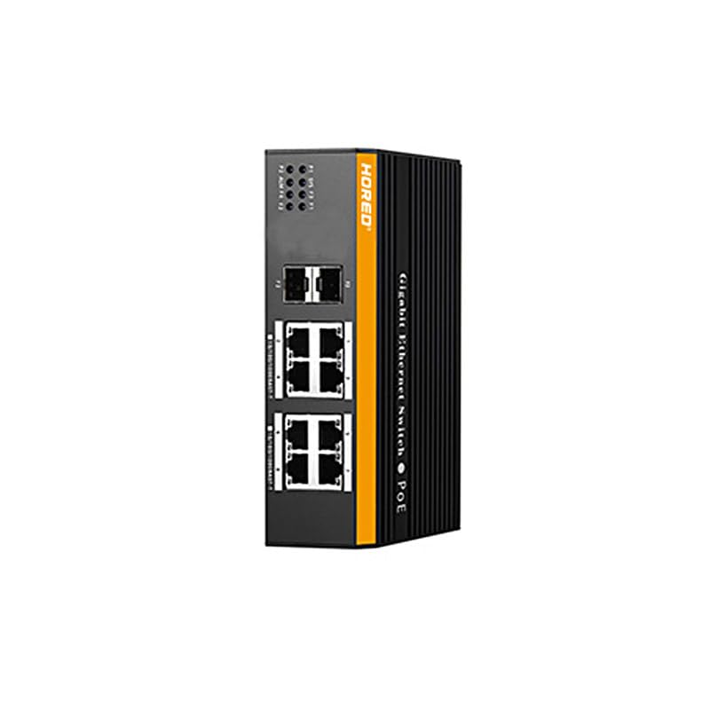 Switch Industrial Managed Layer 2 con 8 Puertos GIGABIT PoE (MAX 46W por Puerta) con 2 Puertos SUPLINK SFP GIGABIT