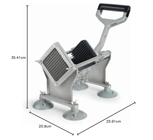 LACOR - 60513 - Cortador Profesional, Corta Patatas y Verduras en gajos, 4 Cuchillas de Acero Inoxidable, Corte Uniforme, Cocina Industrial