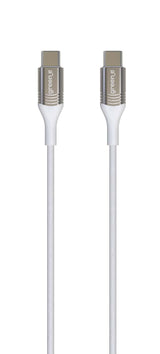 GREEN E - Cable ecológico USB-C a USB-C (1,20 m), Color Blanco