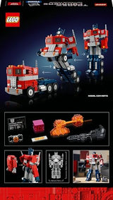LEGO Icons Optimus Prime, Maqueta para Construir para Adultos, Modelo 2-en-1 Transformers, Robot y Camión, Idea de Regalo para Hombres y Mujeres 10302