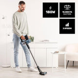 Taurus – Aspirador sin Cable Homeland Ideal Touch, Batería extraíble, Carga Rápida, 180W, 35 min autonomía, Filtro HEPA, Turbo Brush, LED, Pantalla Digital, Depósito 600ml, Accesorios