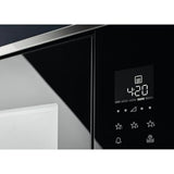 Electrolux LMS2173EMK Horno Microondas Integrable, 800W, Función Grill, 5 Niveles de Potencia, Capacidad 17 L, 5, Mandos Mecánicos, Plato de 24,5cm, Cristal Negro