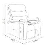 ASTAN HOGAR Sillón Relax con Función Auto-Ayuda (Levanta Personas), Reclinación Eléctrica, Masaje Y Termoterapia, Modelo Ceci AH-AR10530NG