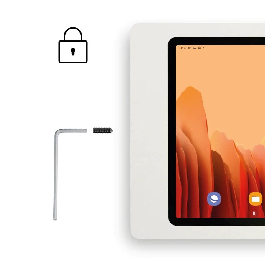 Displine Companion - Soporte de Pared Compatible con Samsung Galaxy Tab A8, Color Blanco
