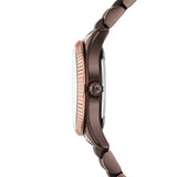 Michael Kors Reloj Lexington para Mujer, 26mm Movimiento de Cuarzo a Tres Agujas con Correa de Acero Inoxidable, Marrón Madera, 26 mm
