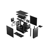 Fractal Design Define 7 Nano Black Brushed Aluminum/Steel Mini ITX Silent Solid Nano Tower Computer Case