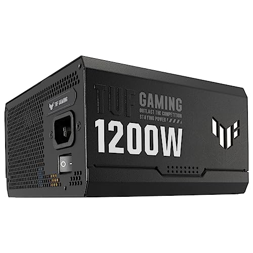 ASUS TUF Gaming 1200W Gold - Fuente de Alimentación (Compatible con ATX 3.1, Certificado 80+ Gold, Componentes de Grado Militar, Doble Rodamiento, Ventilador Axial-Tech, Revestimiento de PCB)