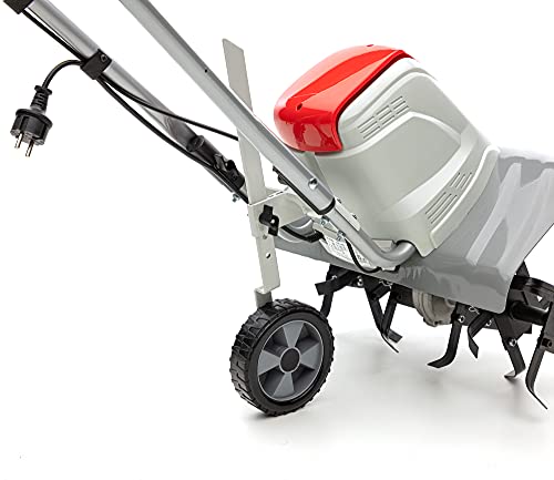 IKRA motoazada eléctrica motocultor cultivador Fem 1500, Ancho útil 17-45cm, 1500W, Incl. arado aporcador