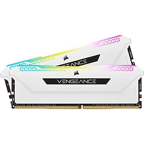 CORSAIR Vengeance RGB Pro SL 32GB (2x16GB) DDR4 3200 (PC4-25600) C16 1.35V Módulos de Memoria de Alto Rendimiento - Blanco