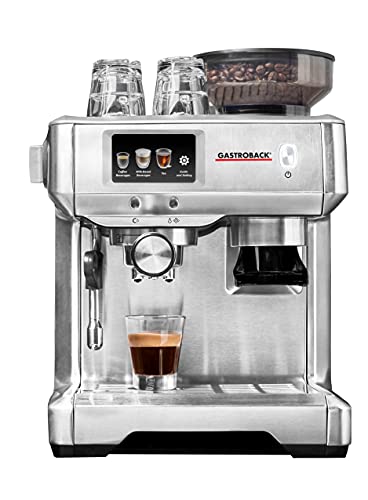 GASTROBACK #42623 Design Espresso Barista Touch - Máquina portafiltros programable con mecanismo cónico integrado y pantalla táctil LCD, bomba de espresso profesional italénica ULKA (15 bares), color