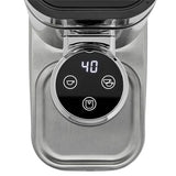 WMF Lumero - Molinillo de café espresso eléctrico, 150 W, botones táctiles LED, 40 grados de molienda, contenedor de harina de café, acero inoxidable Cromargan mate