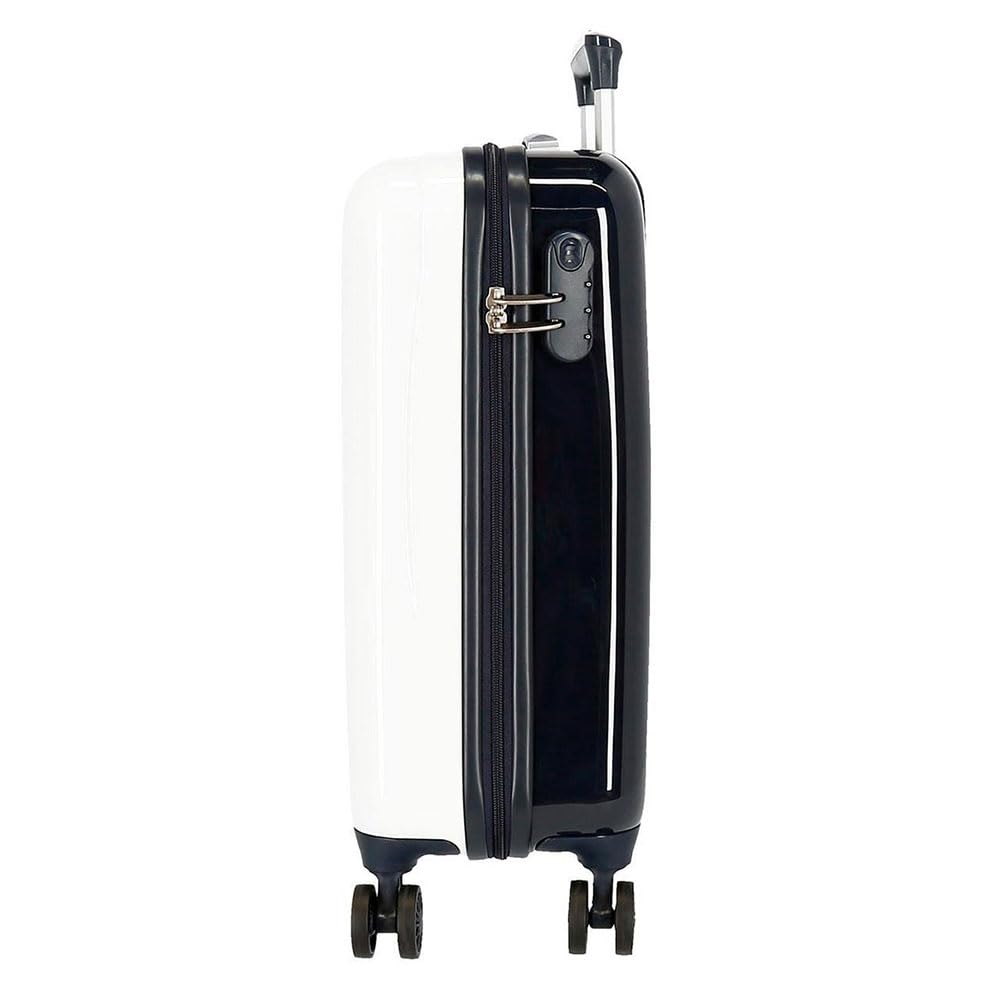 Pepe Jeans Digital Maleta de cabina Blanco 40x55x20 cms Rígida ABS Cierre TSA integrado 38,4 2 kgs 4 Ruedas dobles Equipaje de Mano