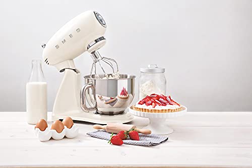 SMEG SMF03CREU Batidora de pie, 800 W, 4.8 litros, 44 Decibelios, Plastic, 10 Velocidades, Black