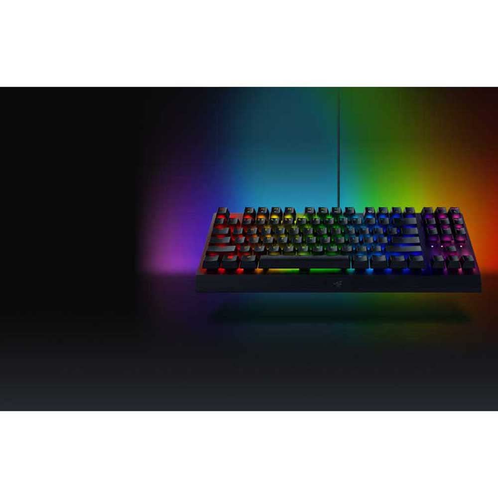 Razer BlackWidow V3 Tenkeyless (Yellow Switch) - Teclado compacto para juegos con interruptores mecánicos (teclas ABS, iluminación RGB Chroma) Teclado Español - Negro