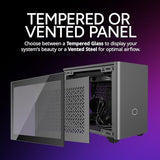 Cooler Master NR200P MAX SFF Small Form Factor Mini-ITX Case, Custom 280mm AIO, 850W SFX Gold PSU, Triple Ranura Vertical Mount GPU, PCIe Gen4 Riser, Tempered Glass or Vented Panel (NR200P-MCNN85-SL0)