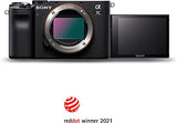 Sony Alpha 7 C - Cámara evil de fotograma completo (compacta y ligera, enfoque automático a tiempo real, 24.2 megapíxeles, sistema de estabilización de 5 ejes, batería de gran capacidad) negro