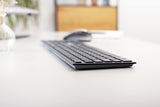 CHERRY DW 9500 SLIM, Set Inalámbrico de Escritorio, Teclado Español (QWERTY), Conexión Inalámbrica Bluetooth o 2.4 GHz, Ratón Ergonómico para Diestro, Negro/Gris