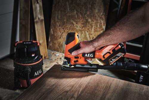 AEG BST18BSBL-0 - Sierra de calar (mango SUBCOMPACT, 18 V, BRUSHLESS, carrera de hoja 25,4 mm, 0 a 3200 cps/min, 6 velocidades + función automática, (sin batería)