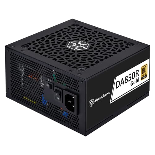 SilverStone Technology DA850R Gold, ATX Totalmente Modular 80 Plus Gold 850W ATX 3,0 y PCIe 5,0, SST-DA850R-GMA