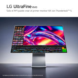 LG 32U990A-S - Monitor Ultrafine 6K, 31,5'', (6144 x 3456), IPS Black 16:9, HDR10, Display HDR600, 450 nits, 60Hz, Super Resolution+, Black Stabilizer, HDMI 2.1, Inclinación/Altura/Pivote, Plata